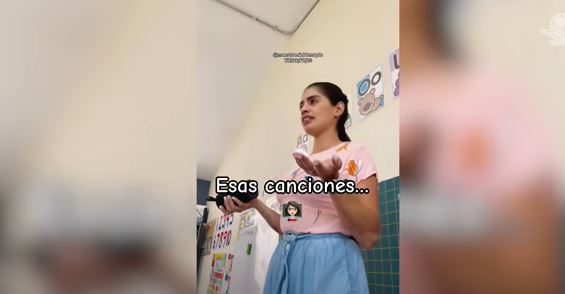 (VÍDEO) Maestra se niega a poner música de Peso Pluma en preescolar